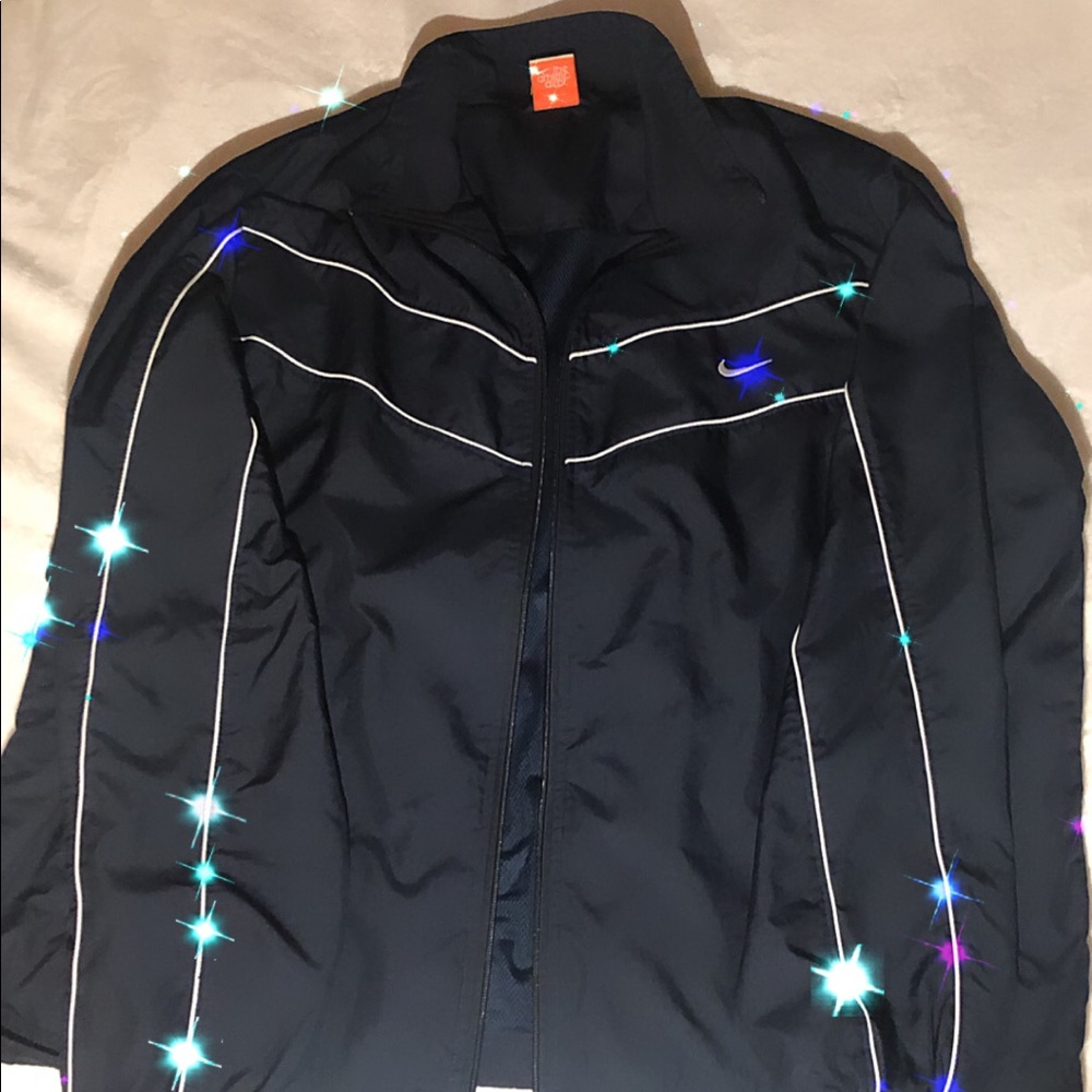 '00 vintage nylon navy blue nike jacket for sale🌐